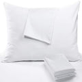 Niagara 4 Pack Pillow Protectors Standard 20x26 Inches Lab Certified Ultra Fresh Treated 100% Cotton Non Crinkle Quiet Breathable Zipper Covers Cases White
