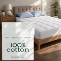 Niagara Cotton Mattress Pad Queen 60x80 - Non Noisy Cooling Breathable Ultra Plush Absorbent Protector Extra Deep Fits 20 Inches Deep Mattress